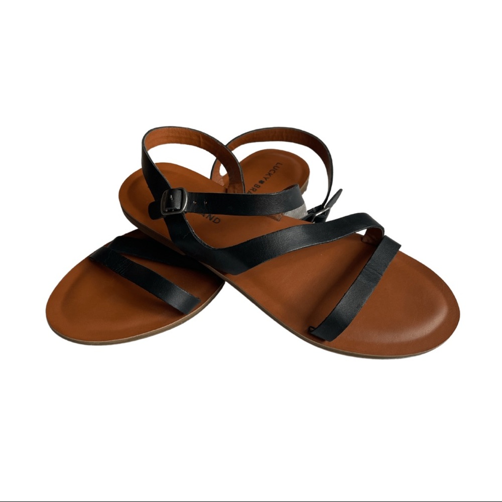 Lucky Brand Women's Alexcia Sandal Black Size 9